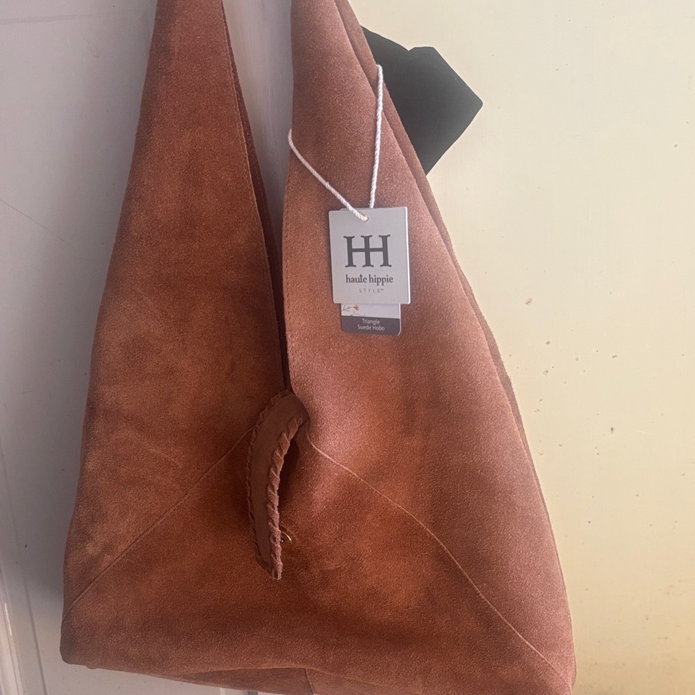 Haule Hippie Suede Tote Bag in Rust Brown